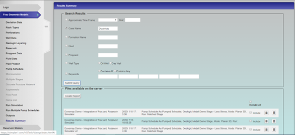 All frac geometry model simulations are automatically